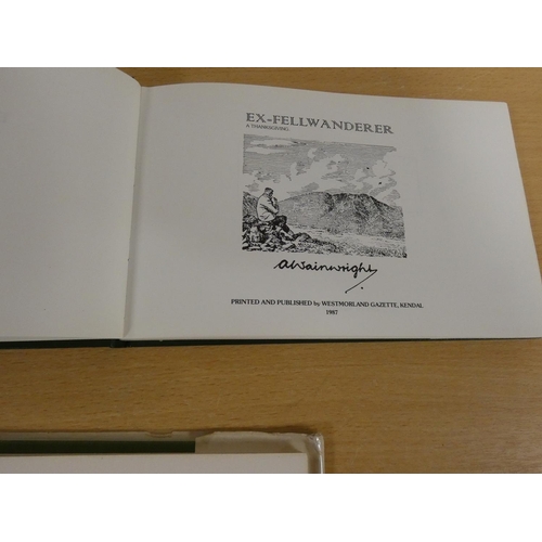 138 - WAINWRIGHT A.  Ex-Fellwanderer. D.w. & signed in green ink by Wainwright. 1987; also 5 other cop... 