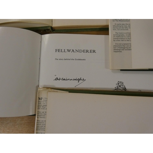 138 - WAINWRIGHT A.  Ex-Fellwanderer. D.w. & signed in green ink by Wainwright. 1987; also 5 other cop... 