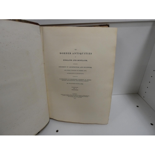 146 - SCOTT WALTER.  The Border Antiquities of England & Scotland. 2 vols. Eng. frontis, tit... 