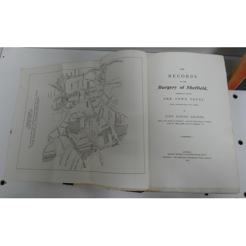 150 - LEADER JOHN D.  The Records of the Burgery of Sheffield Commonly called the Town Trust. Si... 