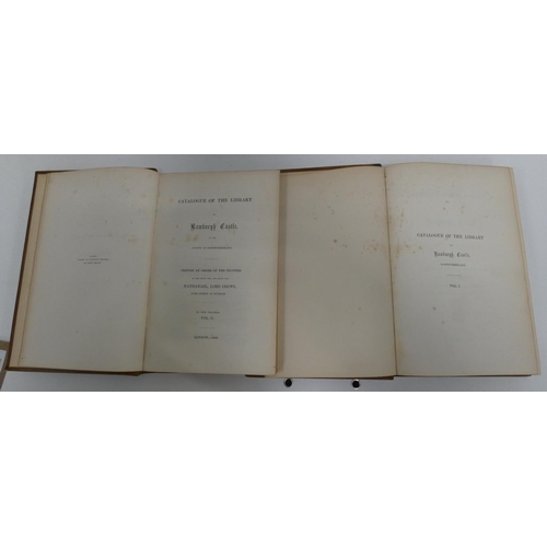 153 - Bamburgh Castle.  Catalogue Of The Library ... Printed by Order of the Trustees of ... Nat... 