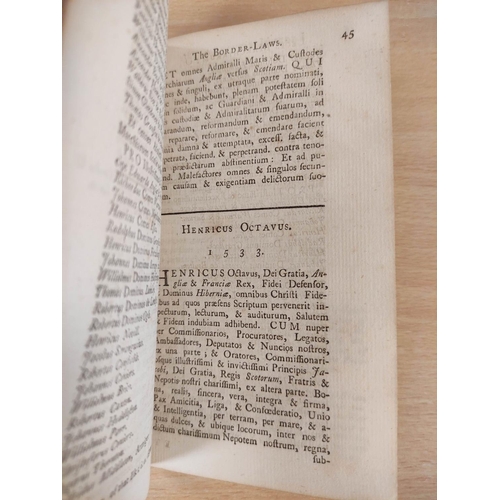 294 - NICOLSON WILLIAM, Lord Bishop of Carlile.  Leges Marchiarum or Border-Laws. Rubbed calf, splitting a... 