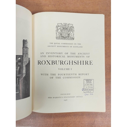 295 - ROYAL COMM. ON THE ANCIENT MONUMENTS OF SCOTLAND. The County of Roxburgh, 2 vols.; The County o... 