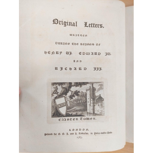 296 - FENN JOHN. Original Letters Written During the Reigns of Henry VI, Edward IV & Richard III. 2 vo... 