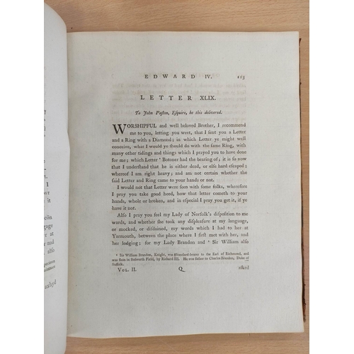 296 - FENN JOHN. Original Letters Written During the Reigns of Henry VI, Edward IV & Richard III. 2 vo... 