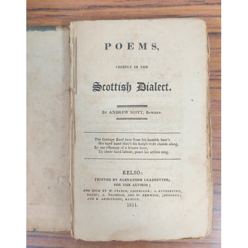 303 - SCOTT ANDREW, of Bowden.  Poems Chiefly in the Scottish Dialect. 16mo. Loose & partly ... 