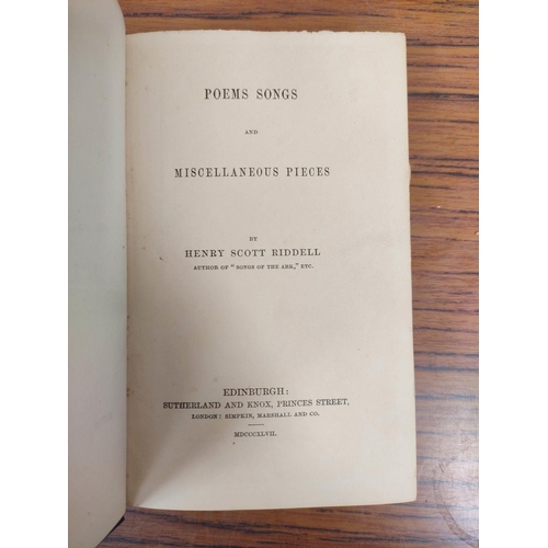 303 - SCOTT ANDREW, of Bowden.  Poems Chiefly in the Scottish Dialect. 16mo. Loose & partly ... 