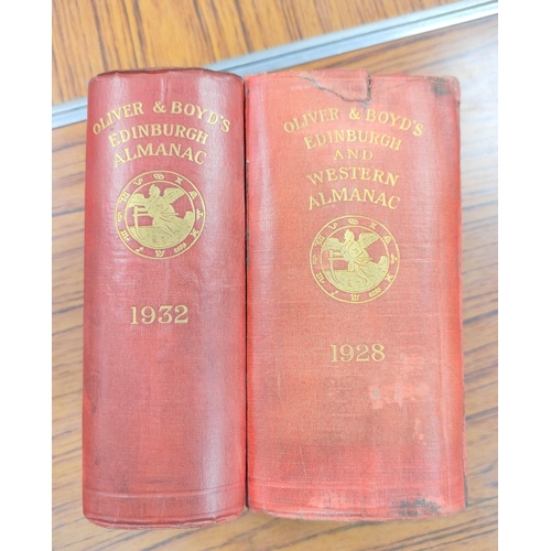 305 - OLIVER & BOYD (Pubs).  Edinburgh Almanacs for 1928 & 1932 & a bundle of fldg. ... 