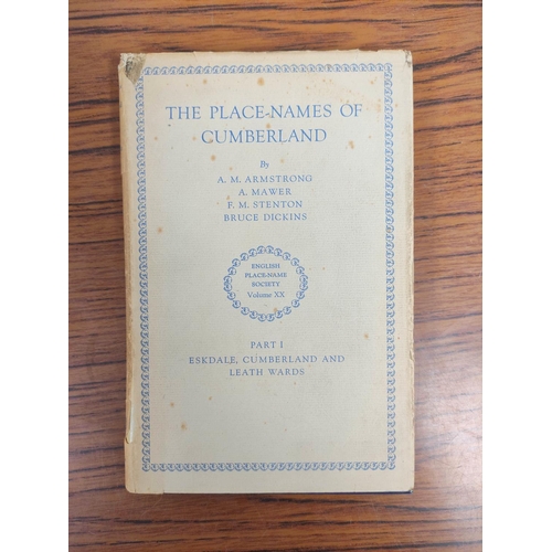 312 - English Place-Name Society.  The Place-Names of Cumberland. 3 vols. Orig. blue cloth in to... 