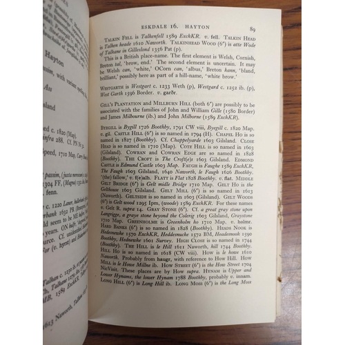 312 - English Place-Name Society.  The Place-Names of Cumberland. 3 vols. Orig. blue cloth in to... 