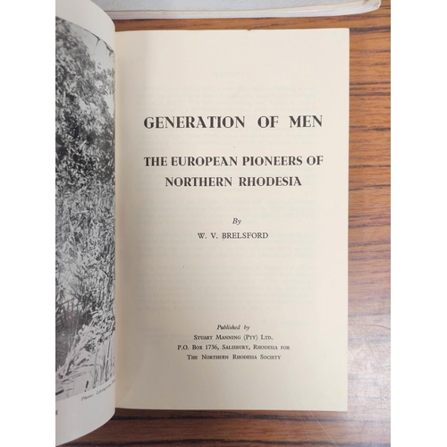 317 - BRELSFORD W. V.  Generation of Men, the European Pioneers of Northern Rhodesia. Illus. Orig. red clo... 