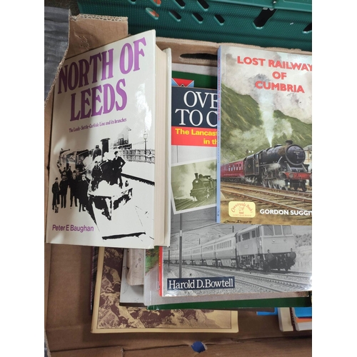 324 - Cumbria & Lake District.  A carton of books & softback publications incl. railways.... 