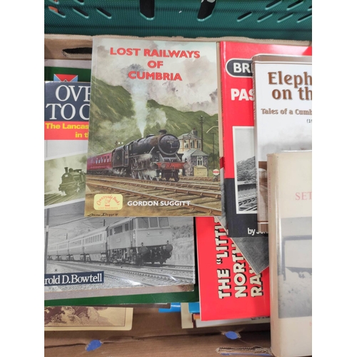 324 - Cumbria & Lake District.  A carton of books & softback publications incl. railways.... 