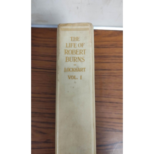 328 - LOCKHART J. G.  The Life of Robert Burns. 2 vols. Ltd. ed. 135/500. Frontis & plates. Qtr. ... 