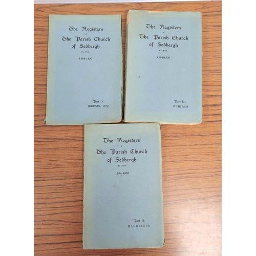 311 - WINN ARTHUR T. (Ed).  The Registers of the Parish Church of Sedbergh. Vol. 1 in rebound br... 