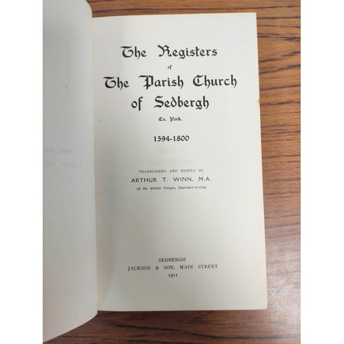 311 - WINN ARTHUR T. (Ed).  The Registers of the Parish Church of Sedbergh. Vol. 1 in rebound br... 