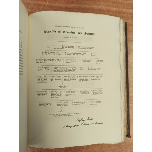 176 - STANSFELD JOHN.  History of the Family of Stansfeld of Stansfield in the Parish of Halifax... 