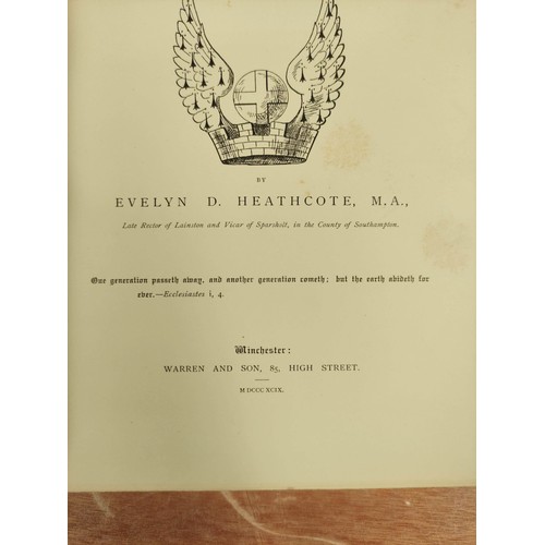 177 - HEATHCOTE EVELYN D.  An Account of Some of the Families Bearing the Name of Heathcote whic... 