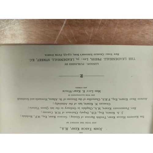 182 - HITCHIN-KEMP FRED.  A General History of the Kemp & Kempe Families of Great Britain &a... 