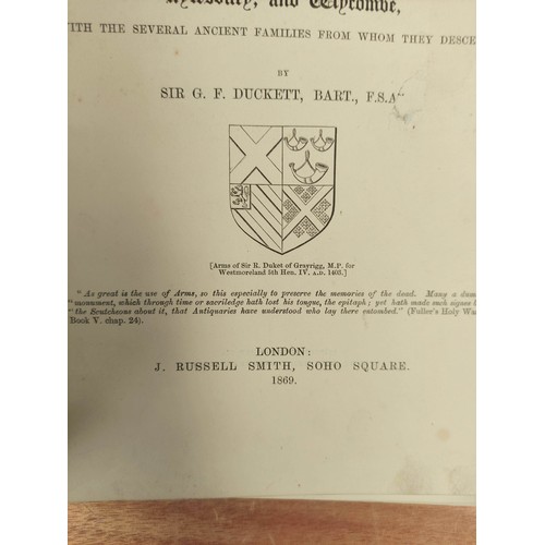 184 - DUCKETT SIR G. F.  Duchetiana or Historical & Genealogical Memoirs of the Family of Du... 