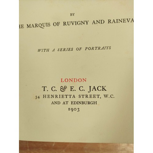 186 - RUVIGNY & RAINEVAL MARQUIS OF.  The Plantagenet Roll of the Blood Royal. Ltd ed. 520. ... 