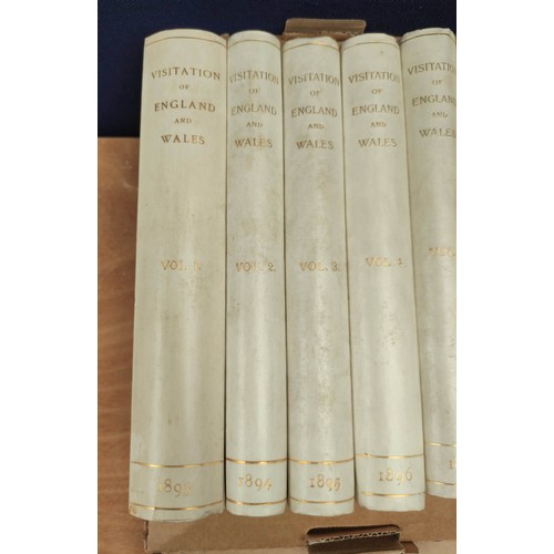 187 - HOWARD J. J. & CRISP F. A. (Ed).  Visitation of England & Wales. Vols. 1 to 21. Lt... 