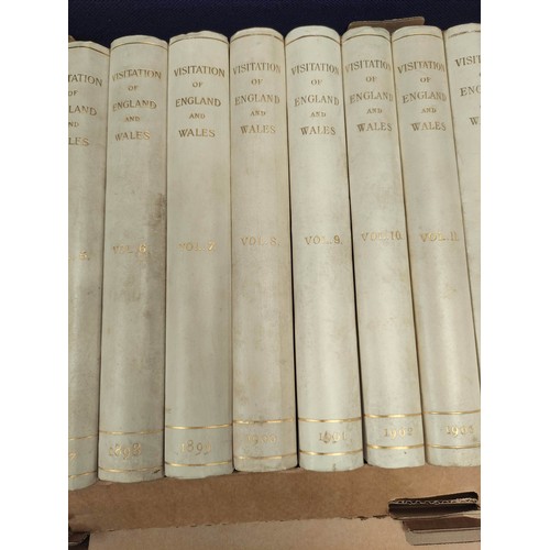 187 - HOWARD J. J. & CRISP F. A. (Ed).  Visitation of England & Wales. Vols. 1 to 21. Lt... 