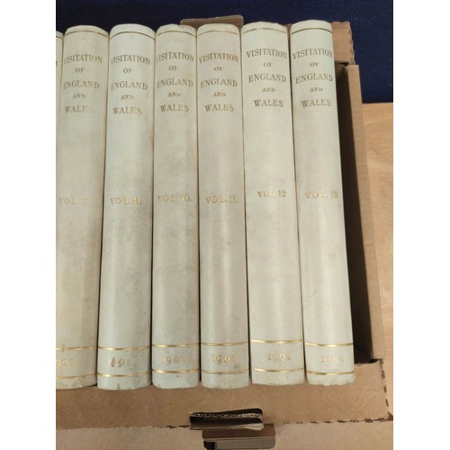 187 - HOWARD J. J. & CRISP F. A. (Ed).  Visitation of England & Wales. Vols. 1 to 21. Lt... 