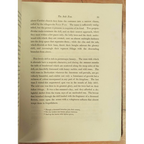 188 - RHODES E.  Peak Scenery or Excursions in Derbyshire. 3 Parts in one vol. Eng. plates. Quar... 