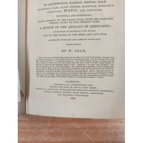 188 - RHODES E.  Peak Scenery or Excursions in Derbyshire. 3 Parts in one vol. Eng. plates. Quar... 