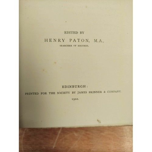 189 - PATON HENRY (Ed).  Register of Interments in the Greyfriars Burying-Ground, Edinburgh, 165... 