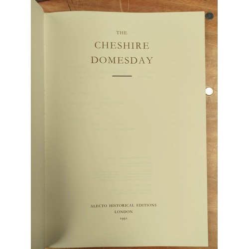 194 - ALECTO EDITIONS (Pubs).  The Cheshire Domesday. 3 vols. Folio. Cream cloth backed brds. in slip... 