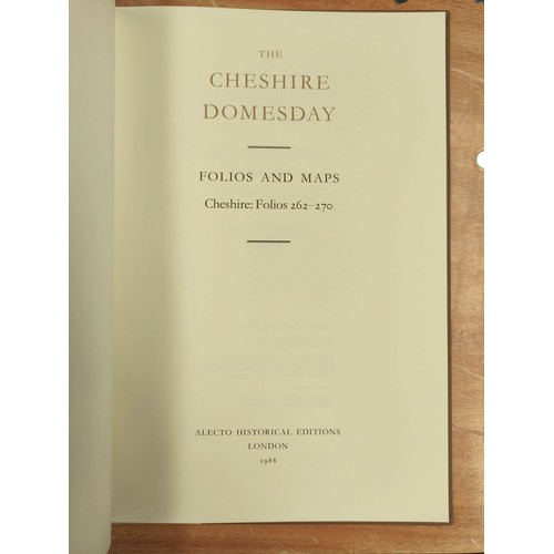 194 - ALECTO EDITIONS (Pubs).  The Cheshire Domesday. 3 vols. Folio. Cream cloth backed brds. in slip... 