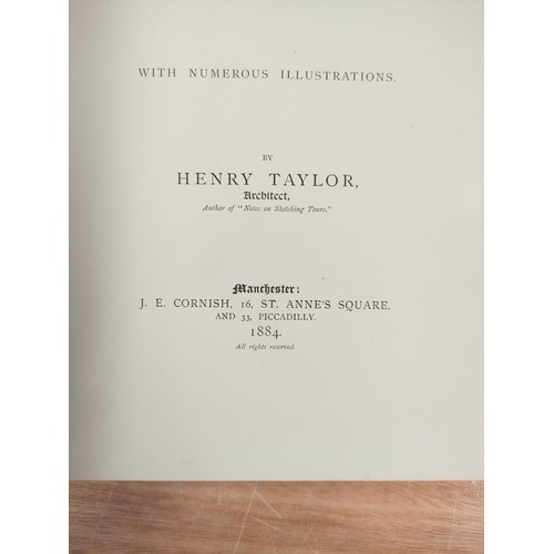 195 - TAYLOR HENRY.  Old Halls in Lancashire & Cheshire. Many plates & plans. Quarto. Or... 