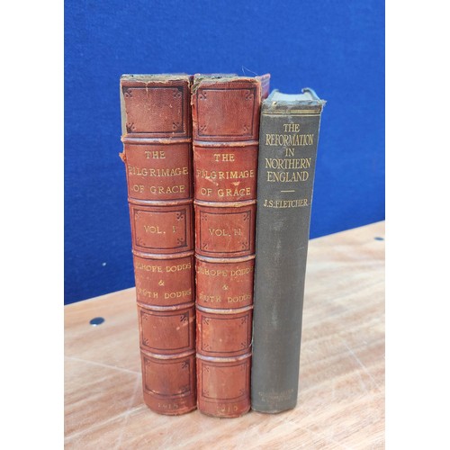 197 - DODDS M. H. & R.  The Pilgrimage of Grace & the Exeter Conspiracy. 2 vols. Red mor... 