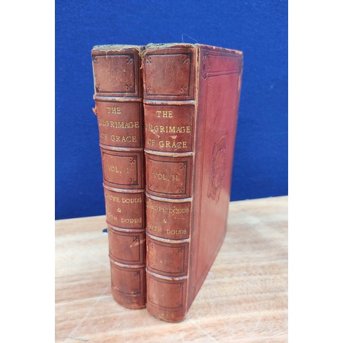 197 - DODDS M. H. & R.  The Pilgrimage of Grace & the Exeter Conspiracy. 2 vols. Red mor... 