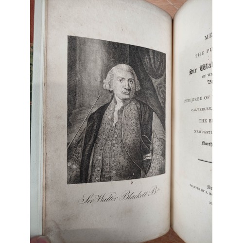 199 - BLACKETT SIR WALTER, of Wallington.  Memoirs of the Public Life. Eng. title, vignette, por... 