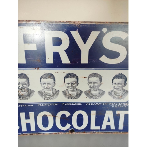 217 - Large reproduction printed enamel advertising sign for Fry's Five Boys Chocolates. Featuring the fiv... 