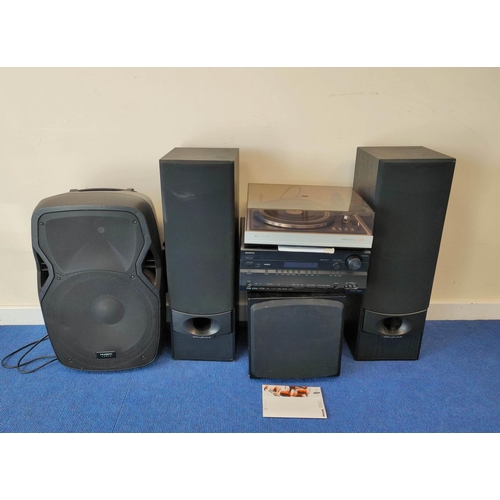 362 - Stereo Hi-Fi system comprising of a Philip's Electronic GA222 turntable, two Wharfedale standing spe... 