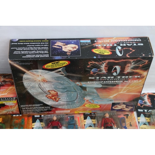 106 - Fifteen Playmates Star Trek Generations figures dated 1994, also 6147 Starfleet Commnuicator and 617... 