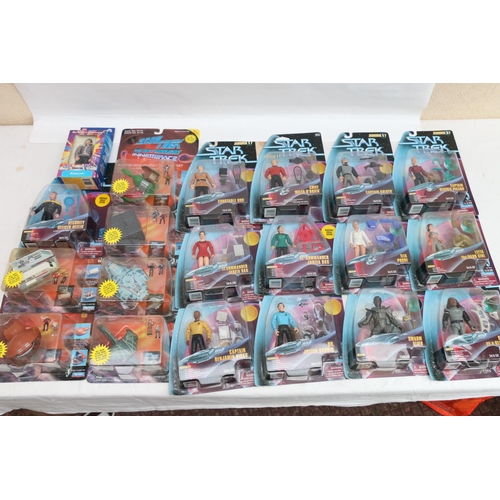 106 - Fifteen Playmates Star Trek Generations figures dated 1994, also 6147 Starfleet Commnuicator and 617... 