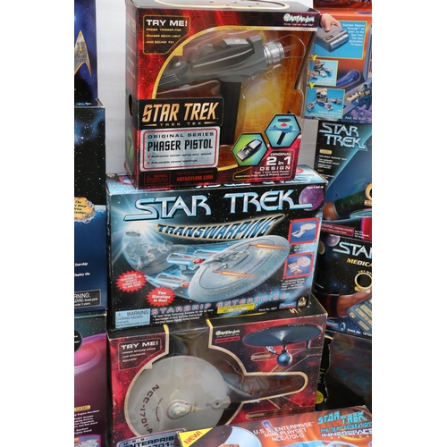 110 - Playmates Star Trek collectable models including 16140 USS Defiant NX-74205, 16126 Romulan Bird of P... 