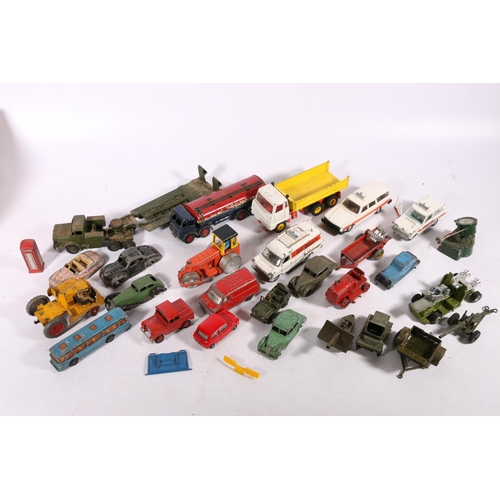 22 - Dinky Toys playworn diecast model vehicles including Supertoys Foden Regent tanker, 279 Aveling-Barf... 