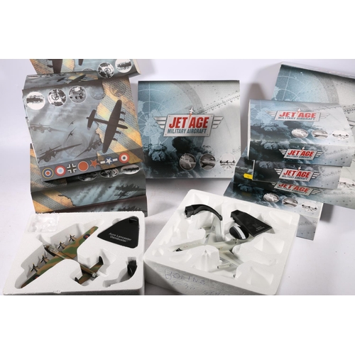 44 - Six Atlas Editions Jet Age Military Aircraft models and thirty Atlas Editions aircraft models, each ... 