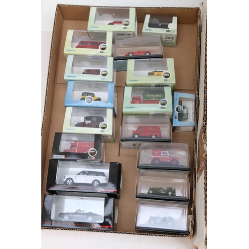 76 - Fifty-five Oxford diecast model vehicles including Commercials, Automobile Company, Agriculture, Omn... 