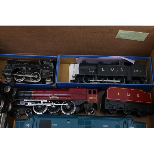 79 - OO gauge model railways including Hornby Dublo EDL7 0-6-2 tank locomotive 6917 LMS black boxed, Horn... 