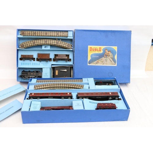 83 - Hornby Dublo OO gauge model railways including EDG7 Tank Goods Train set with 0-6-2 tank locomotive ... 