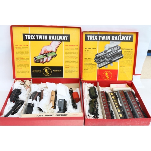 97 - Trix Twin Railway TTR OO gauge model railway including Night Express set with 4-4-0 Pytchley tender ... 