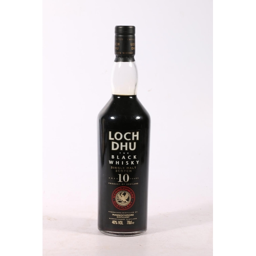 176 - MANNOCHMORE LOCH DHU 'The Black Whisky' 10 year old single malt Scotch whisky 40% abv 70cl.