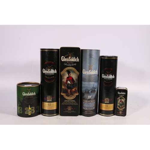 190 - GLENFIDDICH single malt Scotch whisky including 15 year Distillery Edition 51% abv 70cl, old style '... 